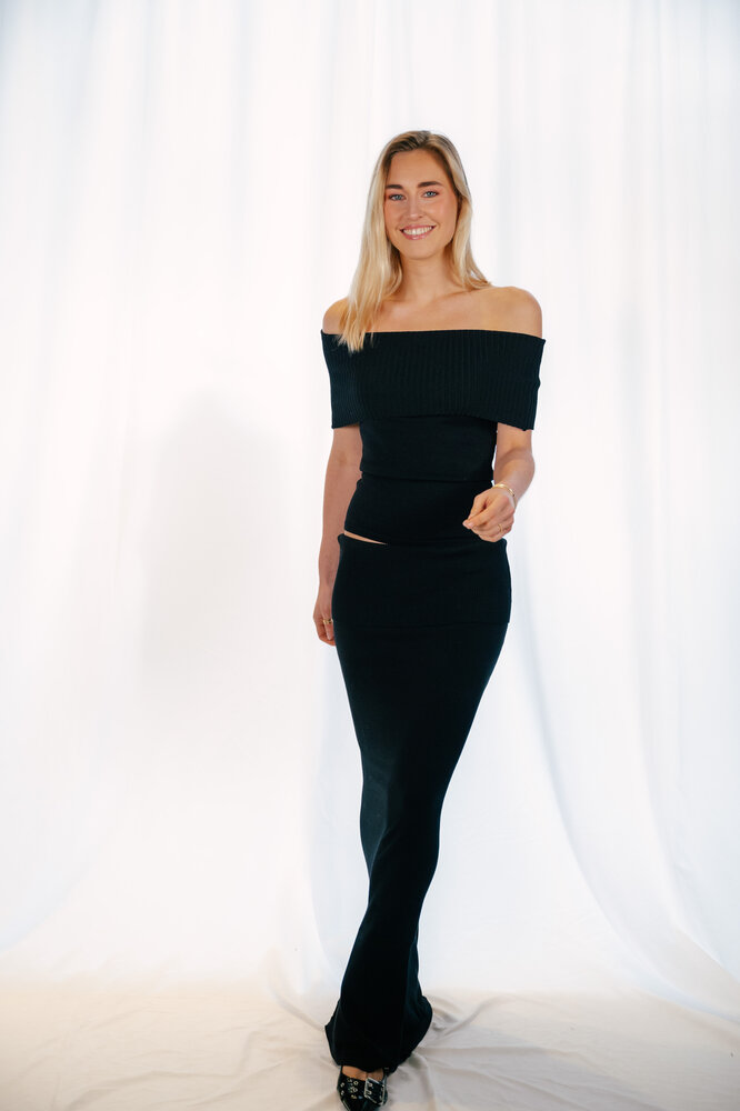 CLARA jupe longue noire CLARA jupe longue noire