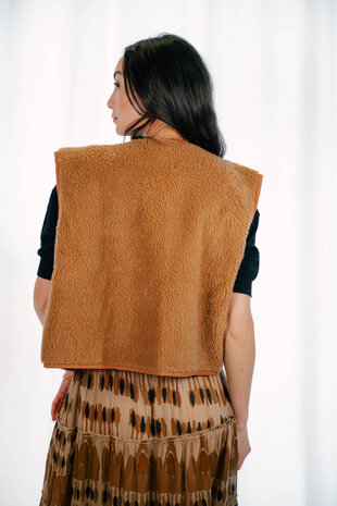 YELENE veste sans manches camel YELENE veste sans manches camel