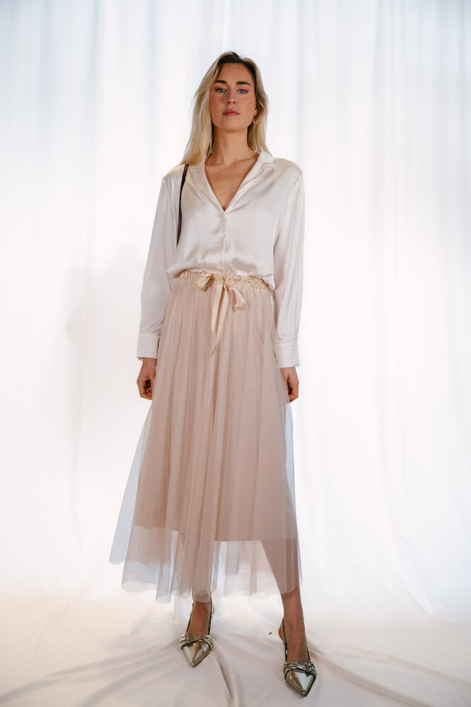 DIANA jupe en tulle longue beige DIANA jupe en tulle longue beige