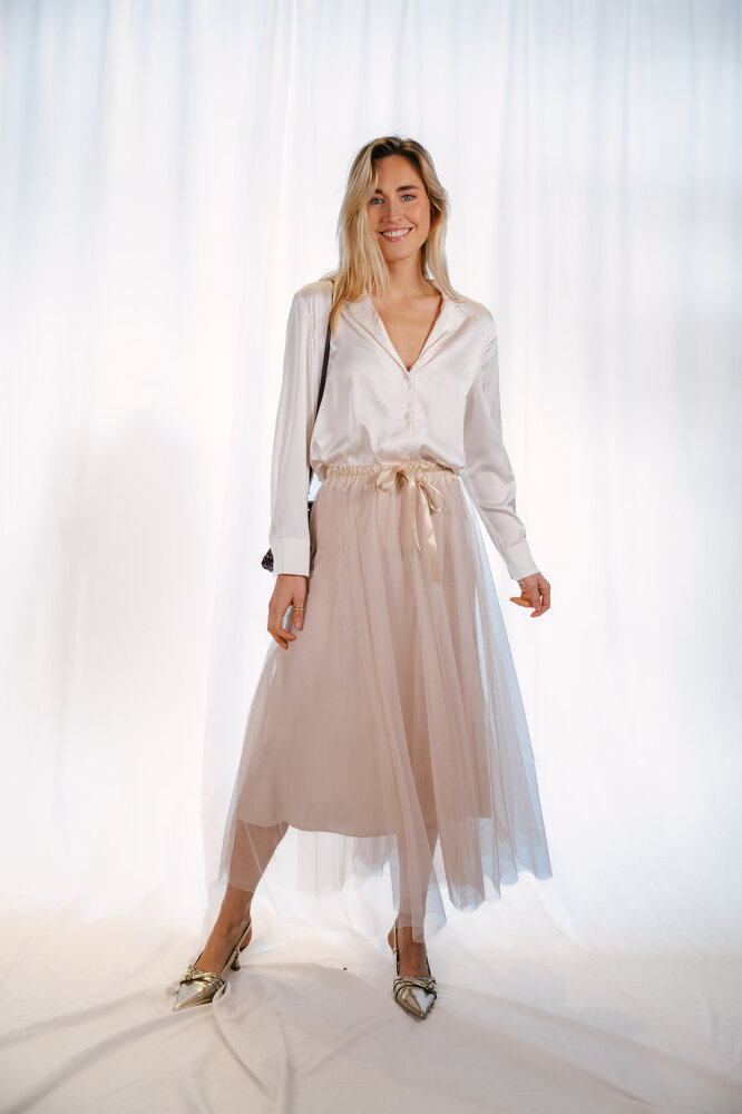 DIANA jupe en tulle longue beige DIANA jupe en tulle longue beige