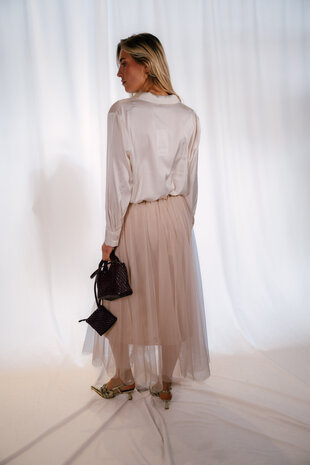DIANA jupe en tulle longue beige DIANA jupe en tulle longue beige