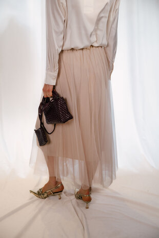 DIANA jupe en tulle longue beige DIANA jupe en tulle longue beige