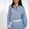 JENNIE chemise courte à rayures bleu JENNIE chemise courte à rayures bleu