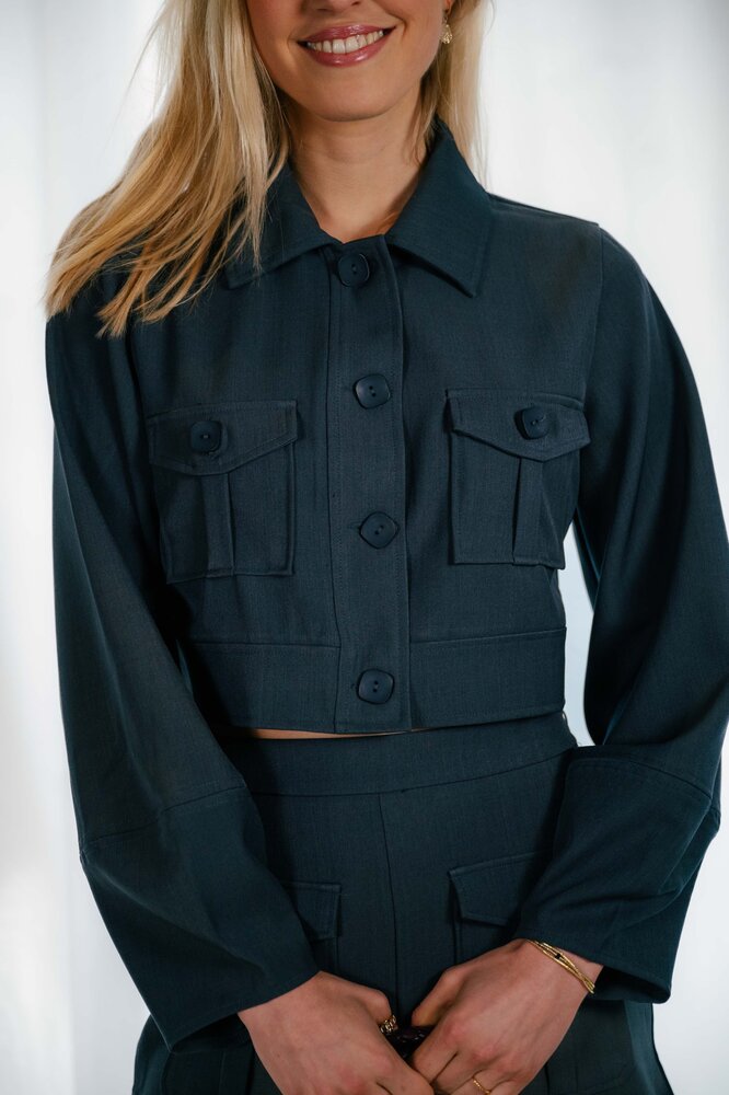 GRISELDA veste légère bleu gris GRISELDA veste légère bleu gris