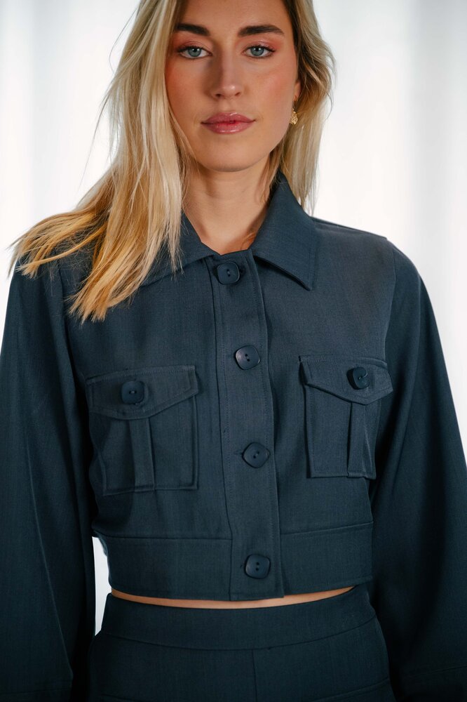 GRISELDA veste légère bleu gris GRISELDA veste légère bleu gris