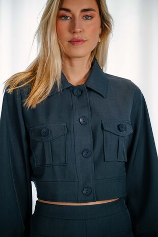 GRISELDA veste légère bleu gris GRISELDA veste légère bleu gris