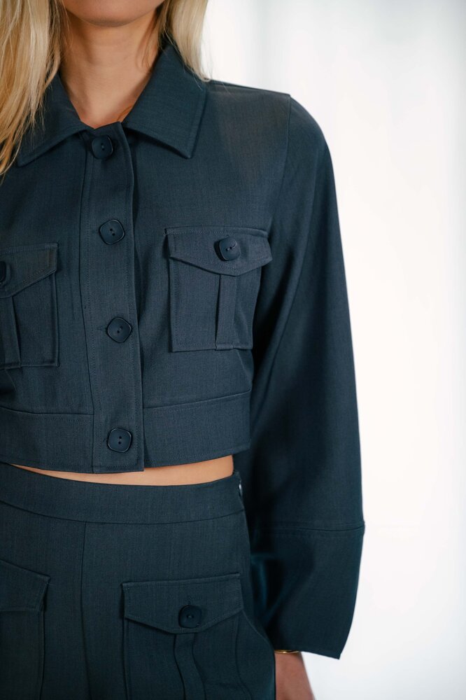 GRISELDA veste légère bleu gris GRISELDA veste légère bleu gris