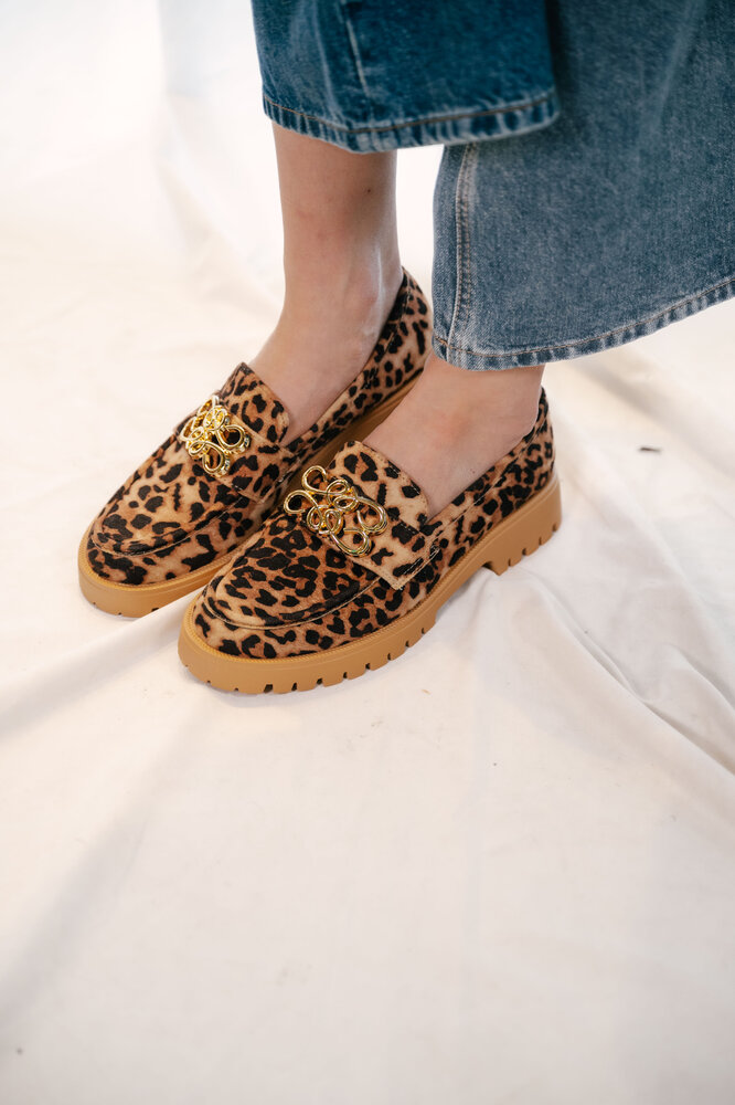BALDIN mocassins leopard