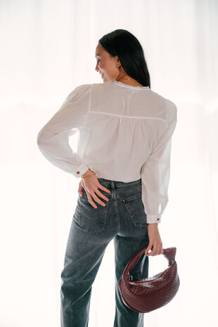 LOANA jean gris avec des bords LOANA jean gris avec des bords