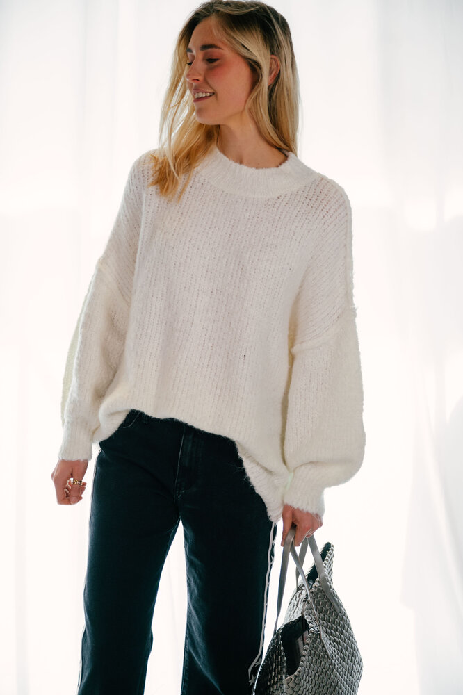 ERINE pull en laine écru