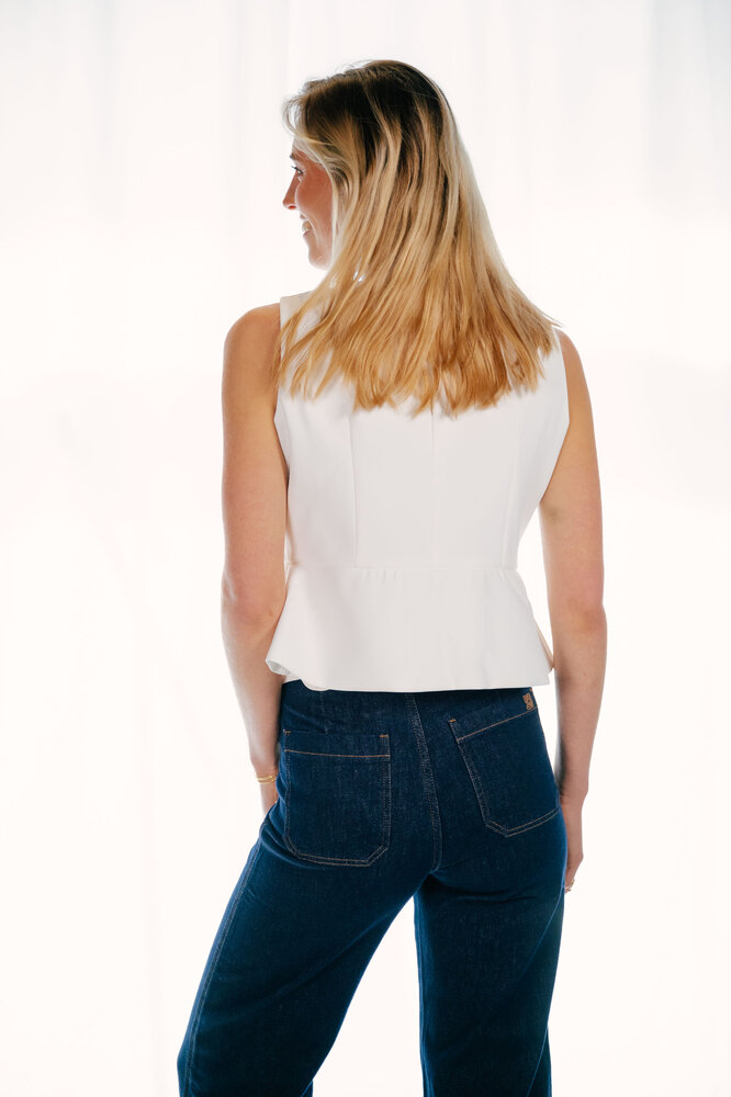 FELIA gilet sans manche blanc