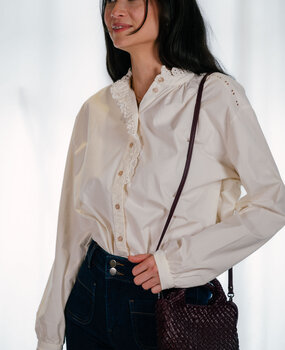 ELSA chemise crème à volant