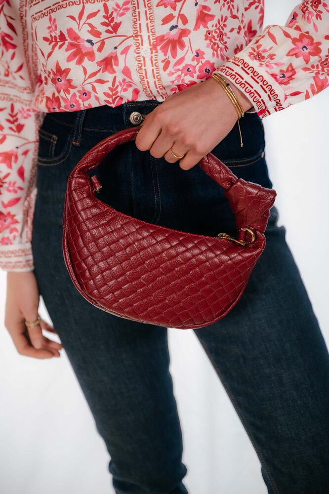 MELISSIE sac bordeaux à nœud MELISSIE sac bordeaux à nœud