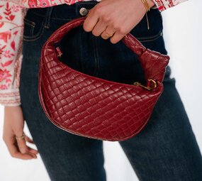 MELISSIE sac bordeaux à nœud