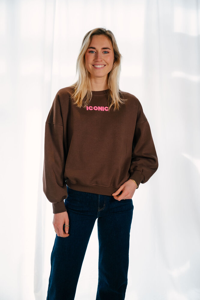 YVANA sweat chocolat iconic