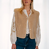 YELENE veste sans manches beige YELENE veste sans manches beige