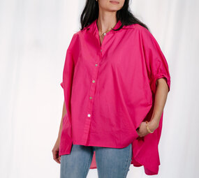 KARINA chemise oversize fuchsia