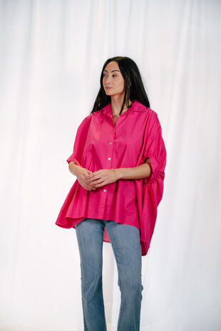KARINA chemise oversize fuchsia