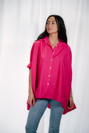 KARINA chemise oversize fuchsia
