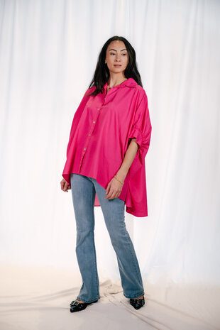 KARINA chemise oversize fuchsia