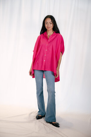 KARINA chemise oversize fuchsia