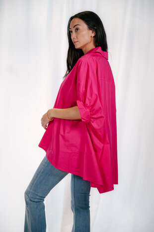 KARINA chemise oversize fuchsia