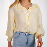OPALINE blouse jaune à volant OPALINE blouse jaune à volant