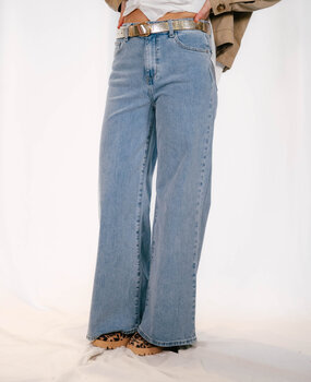 NADINA jean palazzo bleu clair