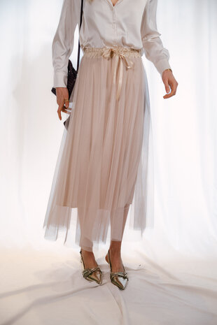 DIANA jupe en tulle longue beige DIANA jupe en tulle longue beige