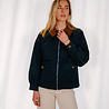 ATHENA veste bleu marine à col marron ATHENA veste bleu marine à col marron