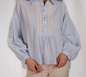 BRILLA blouse bleu à rayure
