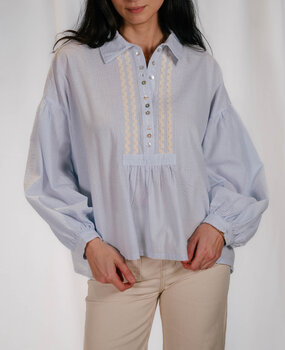 BRILLA blouse bleu à rayure