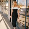 LEILA robe longue noire et blanche LEILA robe longue noire et blanche