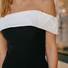 LEILA robe longue noire et blanche LEILA robe longue noire et blanche