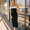 LEILA robe longue noire et blanche LEILA robe longue noire et blanche