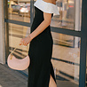 LEILA robe longue noire et blanche LEILA robe longue noire et blanche
