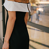 LEILA robe longue noire et blanche LEILA robe longue noire et blanche