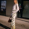 SALINA pantalon fluide vert et crème SALINA pantalon fluide vert et crème
