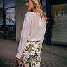 SALINA pantalon fluide vert et crème SALINA pantalon fluide vert et crème