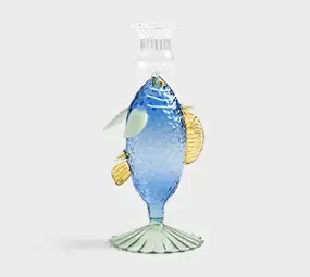 FISH bougeoir bleu
