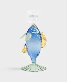 FISH bougeoir bleu