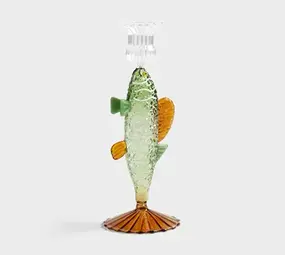 FISH bougeoir vert