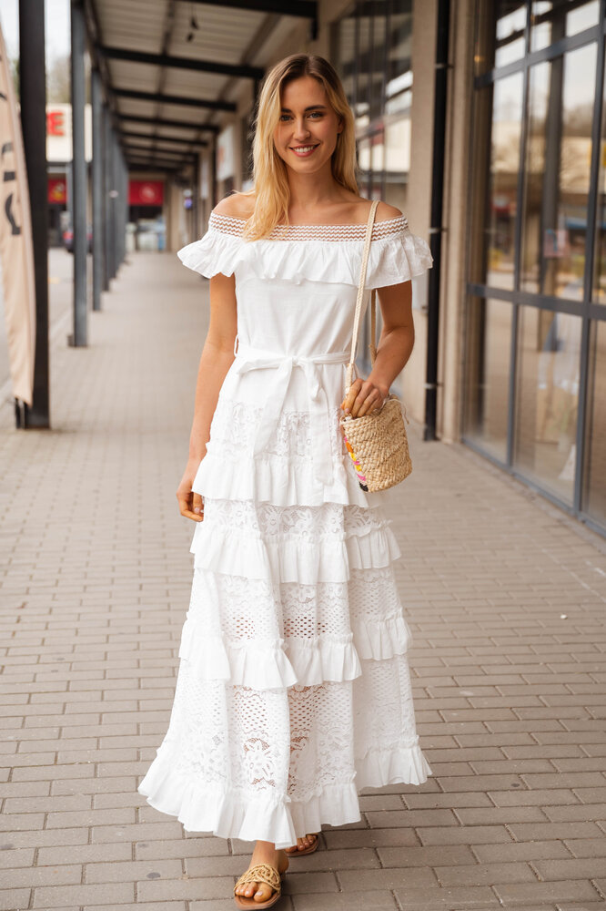 SARAH longue robe blanc