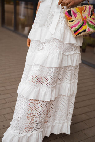 SARAH longue robe blanc