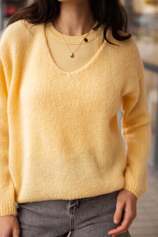 LOAS pull jaune pale LOAS pull jaune pale