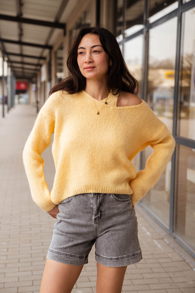 LOAS pull jaune pale LOAS pull jaune pale