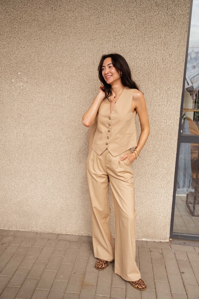 EMILE pantalon en lin camel EMILE pantalon en lin camel