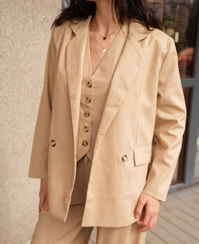 EMILE blazer en lin camel EMILE blazer en lin camel