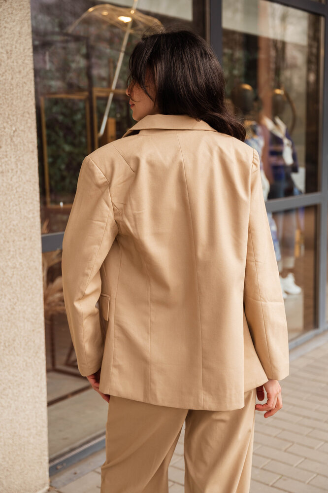 EMILE blazer en lin camel EMILE blazer en lin camel