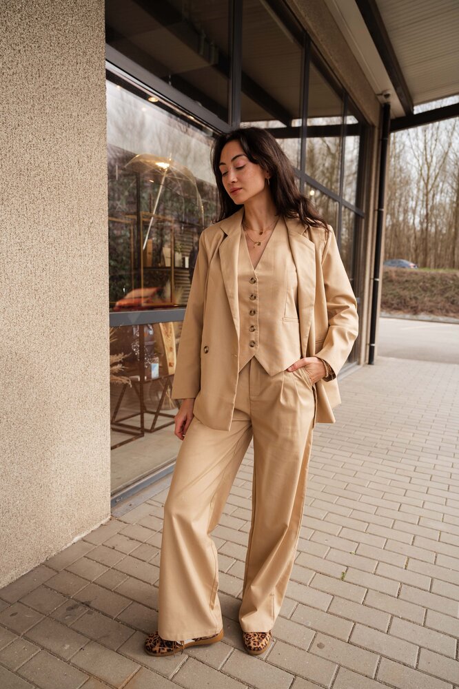EMILE blazer en lin camel EMILE blazer en lin camel